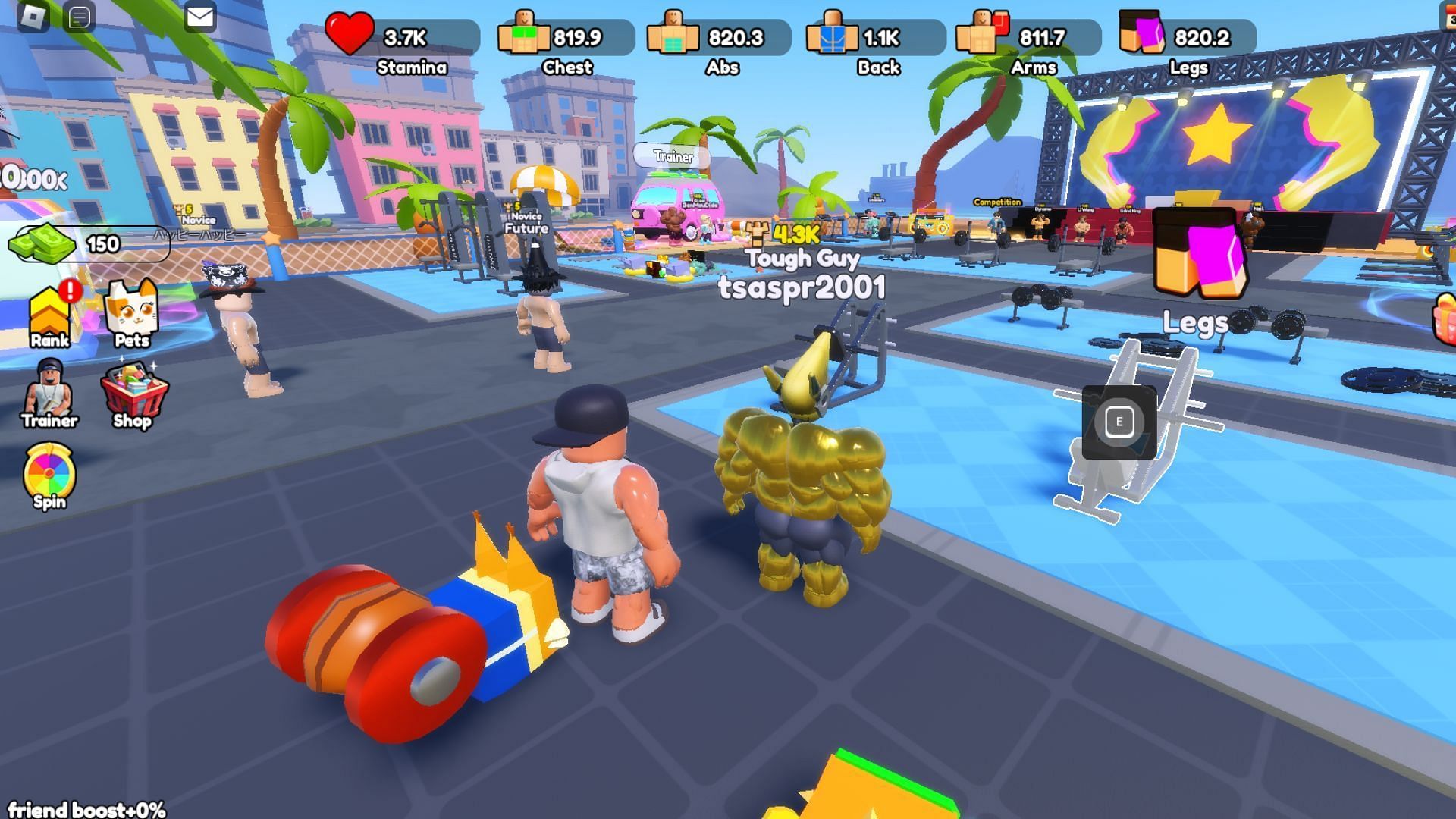 Do every workout to target each muscle group (Image via Roblox)