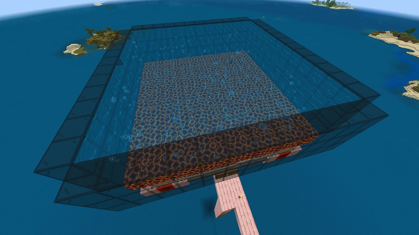 How to make squid farm in Minecraft Bedrock