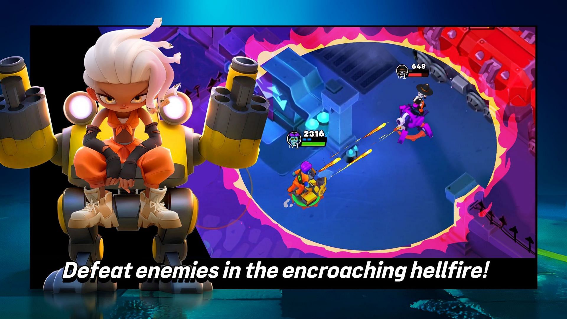 Villains Robot is an engaging blend of MOBA and battle royale (Image via BIRDLETTER Inc.)