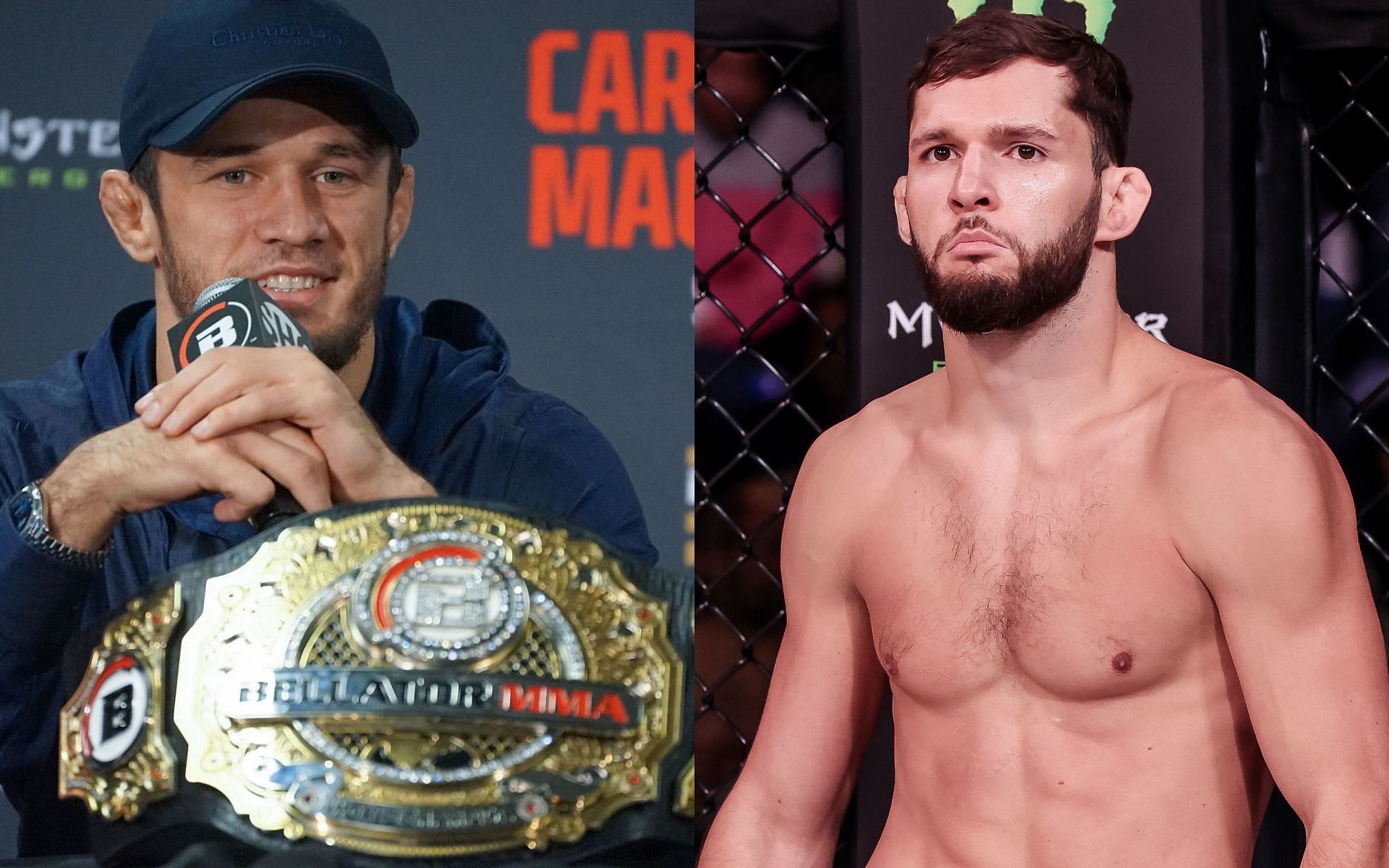 Usman Nurmagomedov takes a jibe at Alexandr Shabliy ahead of Bellator lightweight title clash [Image courtesy: Getty Images, and Bellator MMA/ Lucas Noonan]