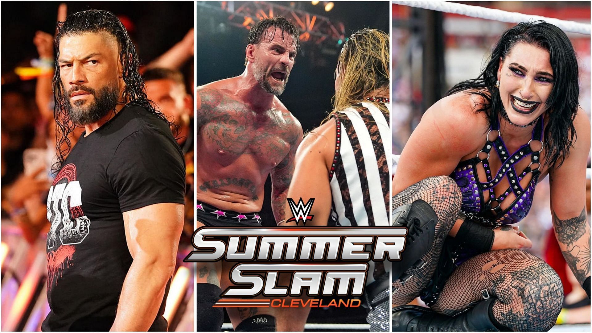 Roman Reigns, CM Punk, Seth Rollins, Rhea Ripley