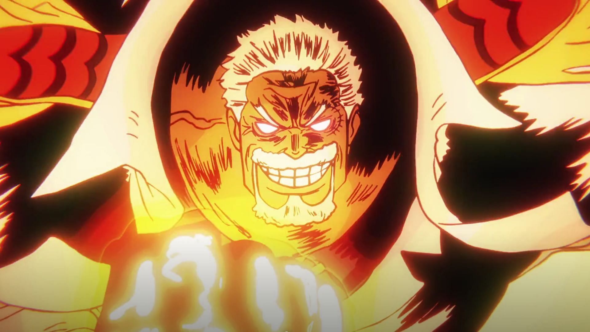 Garp as seen in the One Piece anime (Image via Toei)