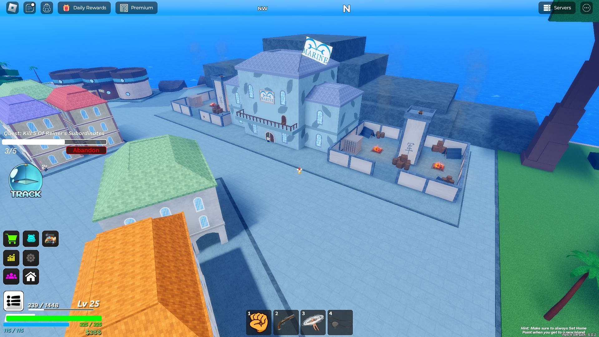 Logue Town, a possible spawn point for Lucius (Image via Roblox)