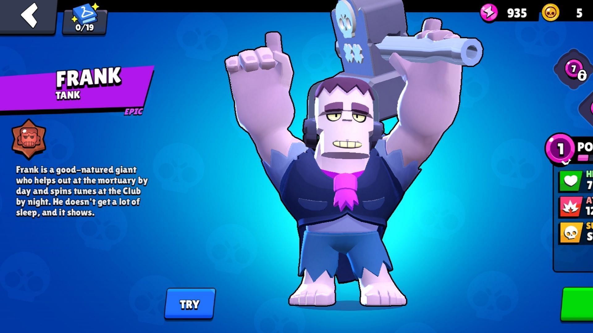 Frank is one of the best brawlers to pair with Mandy (Image via Supercell)