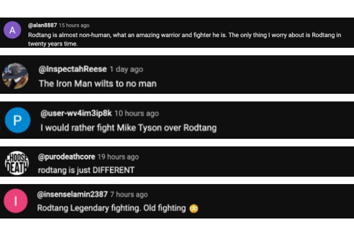 Screenshot of fans&#039; comments