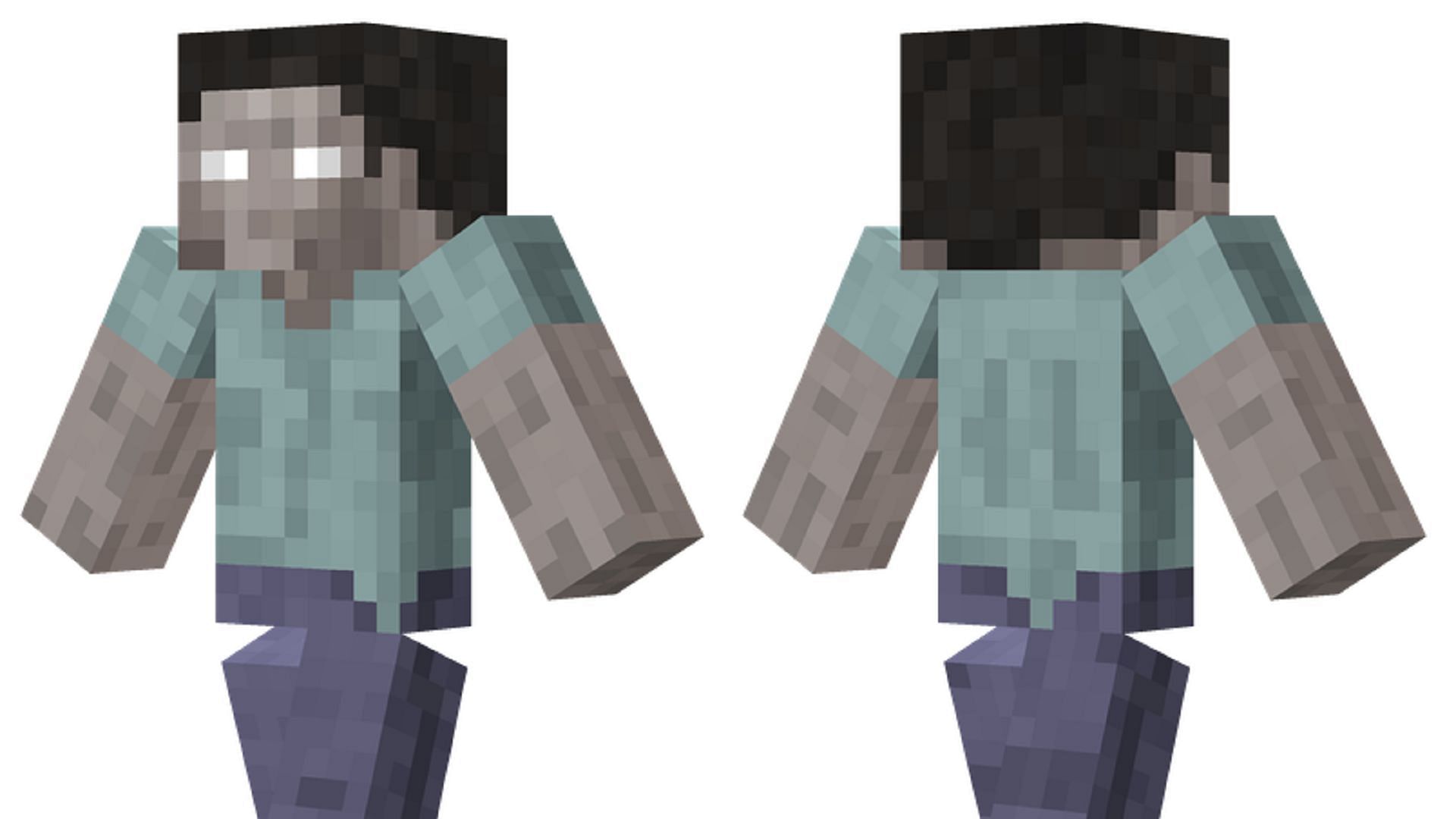 This new-look Herobrine skin seems even creepier than the original (Image via Minecraftskins.net)