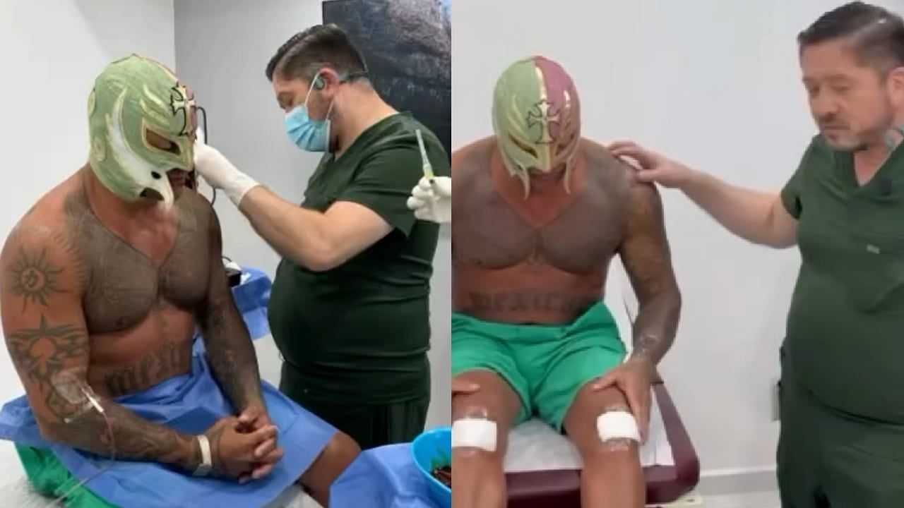 Rey Mysterio getting stem cell treatment (Image via his Instagram)