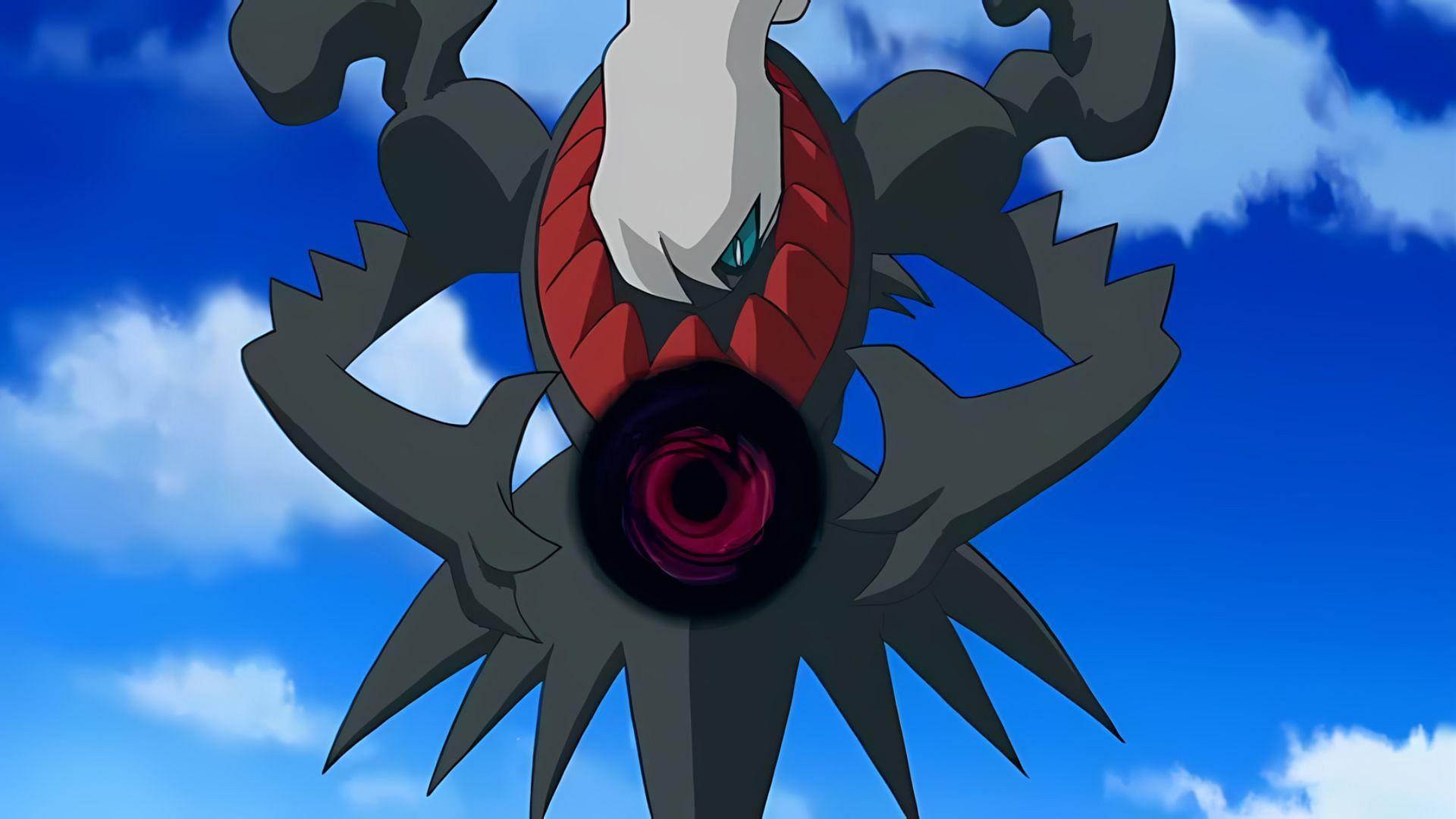 Darkrai is seen charging up a Dark Void in the anime (Image via The Pokemon Company)