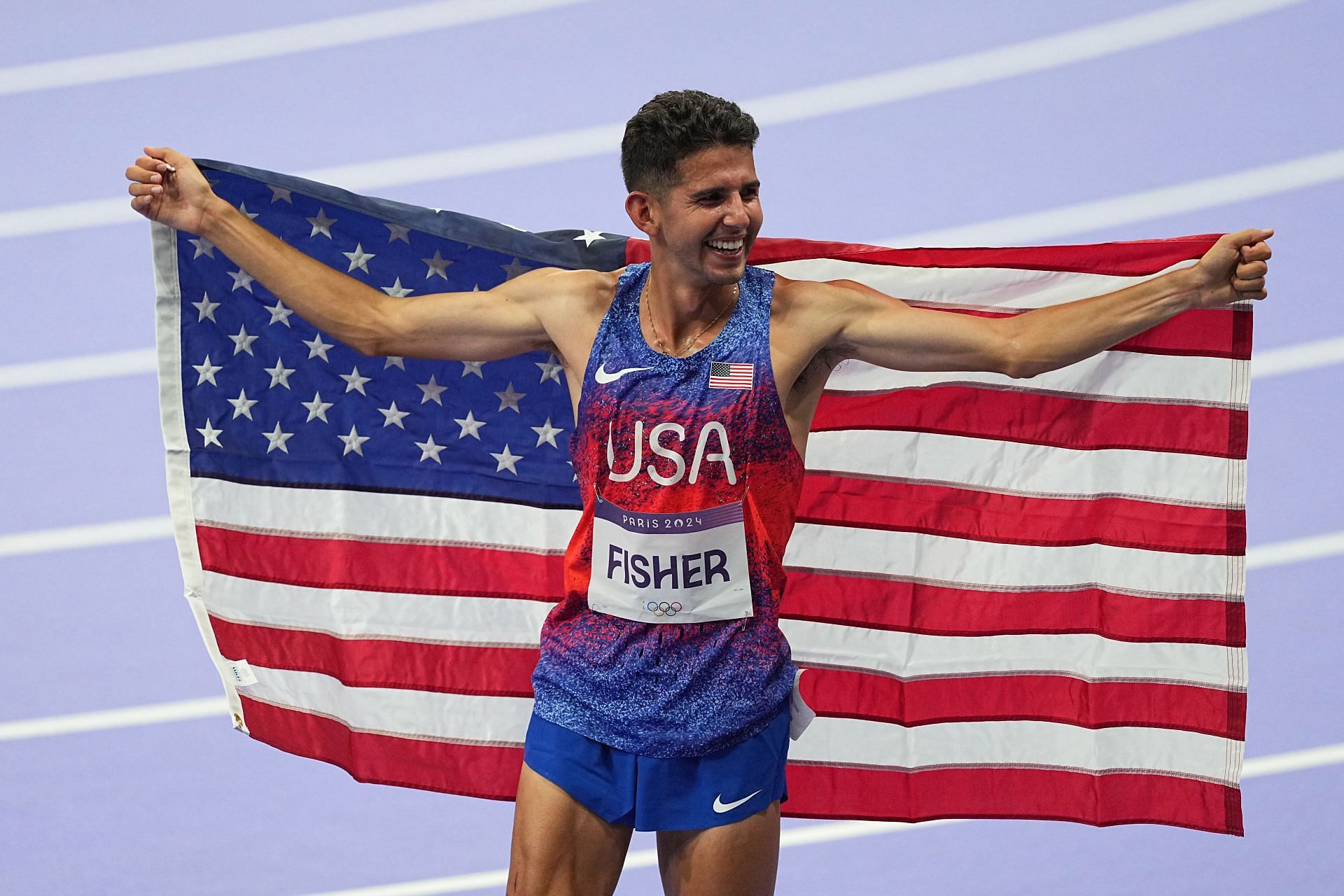 Grant Fisher reacts to 3000m performance at Silesia Diamond League (Image via Getty)