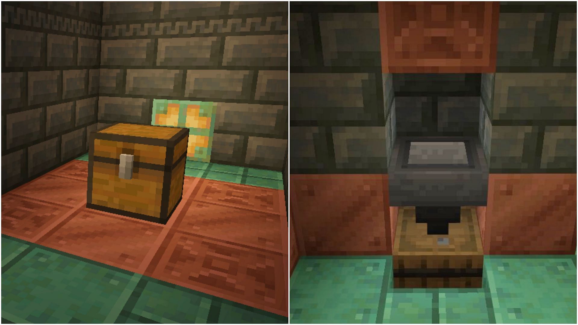 Empty chests are replaced with hopper and barrel (Image via Mojang Studios || X)