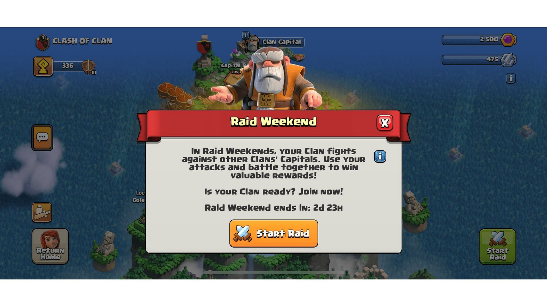 Participate in a Raid Weekend (Image via Supercell)