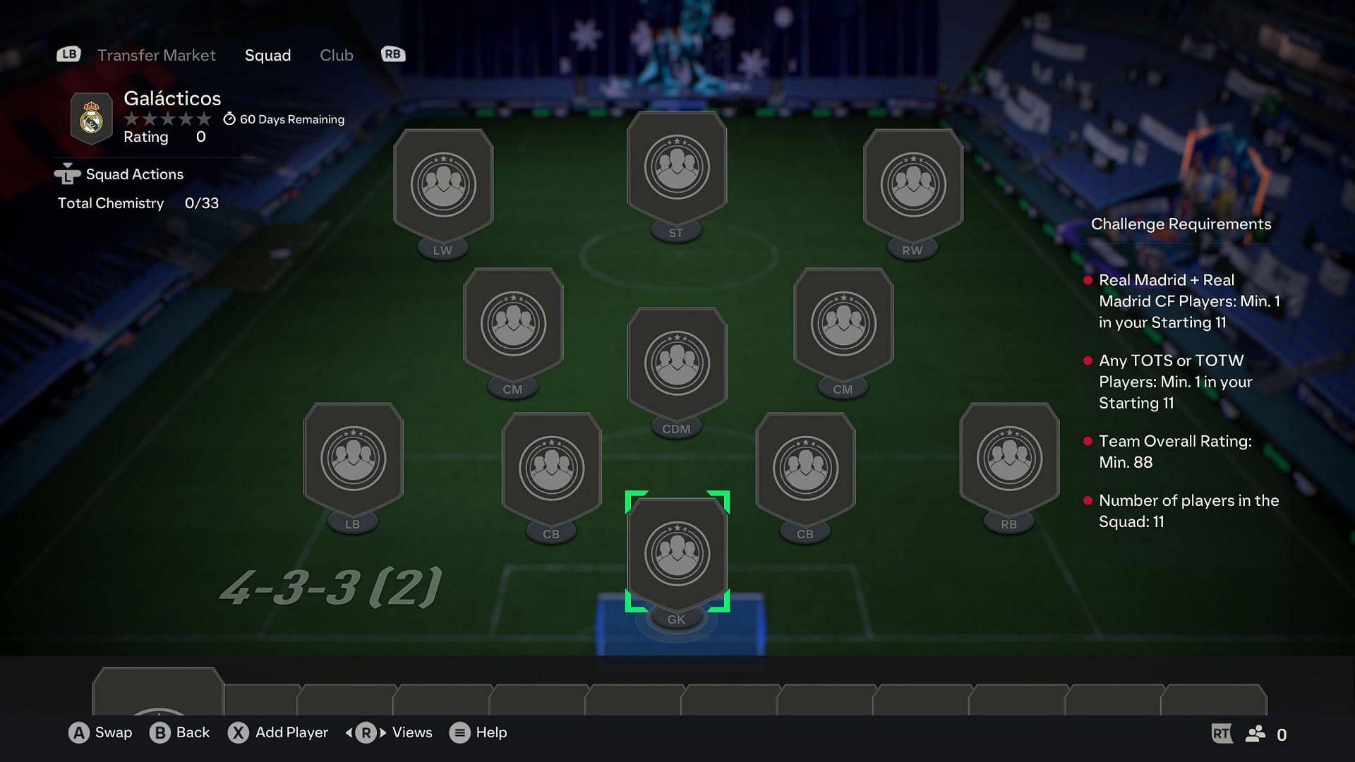 Galacticos squad building requirements (Image via EA)