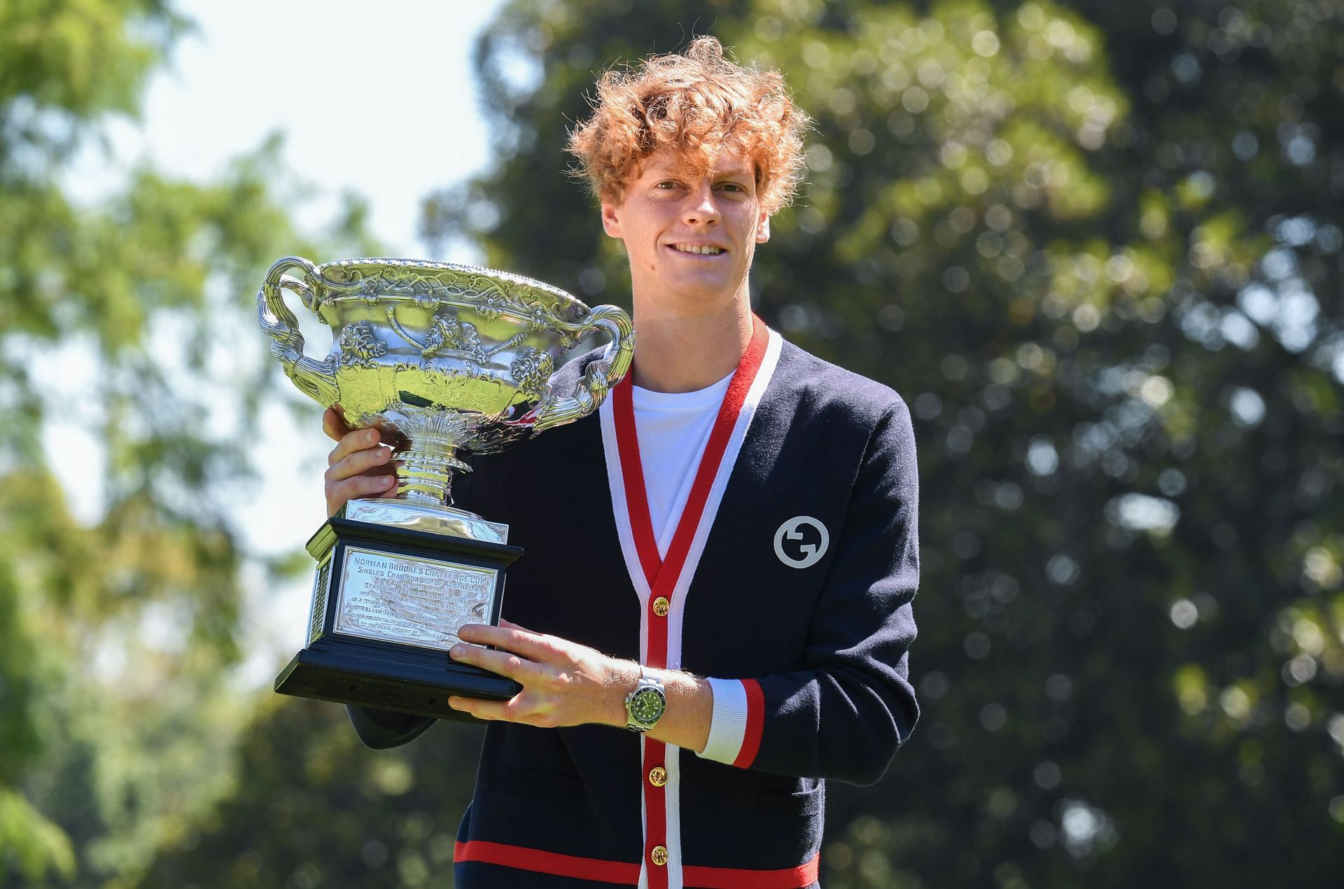 Jannik Sinner after winning the 2024 Australian Open