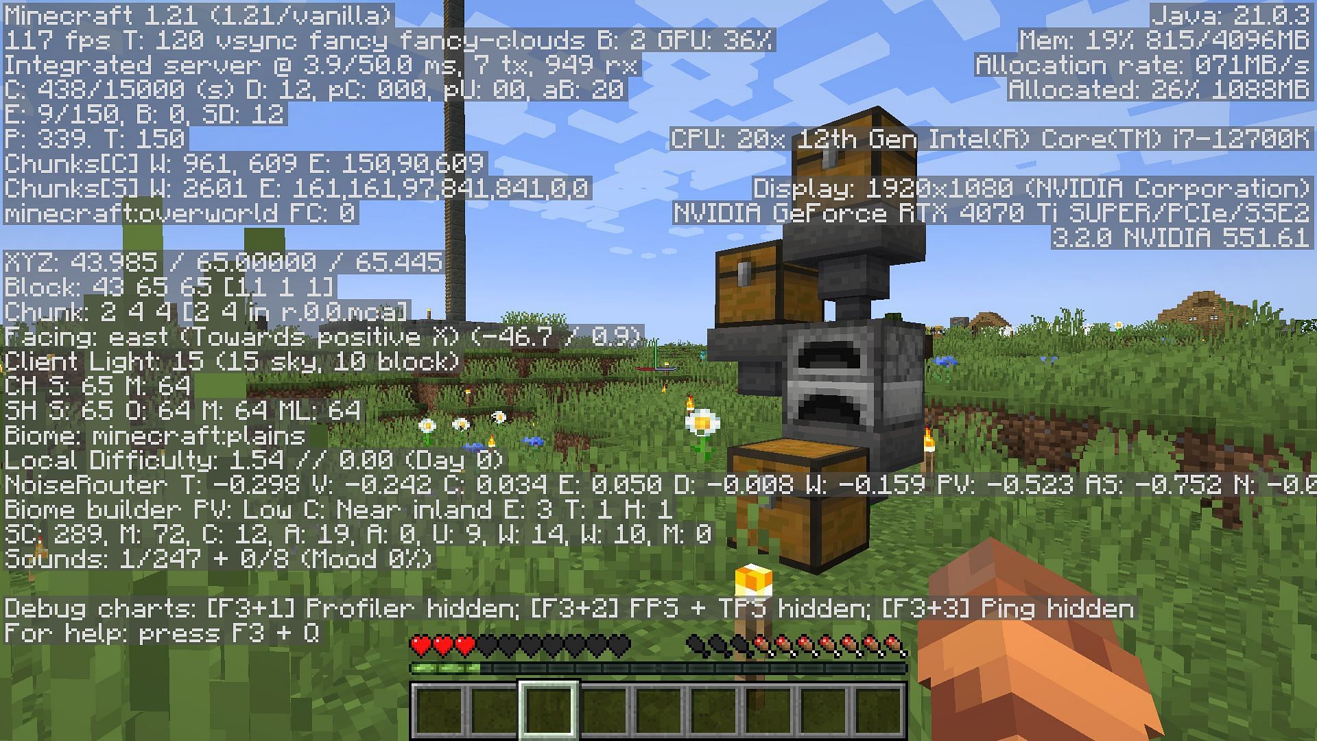 Java&#039;s debug menu is an invaluable source of information (Image via Mojang)