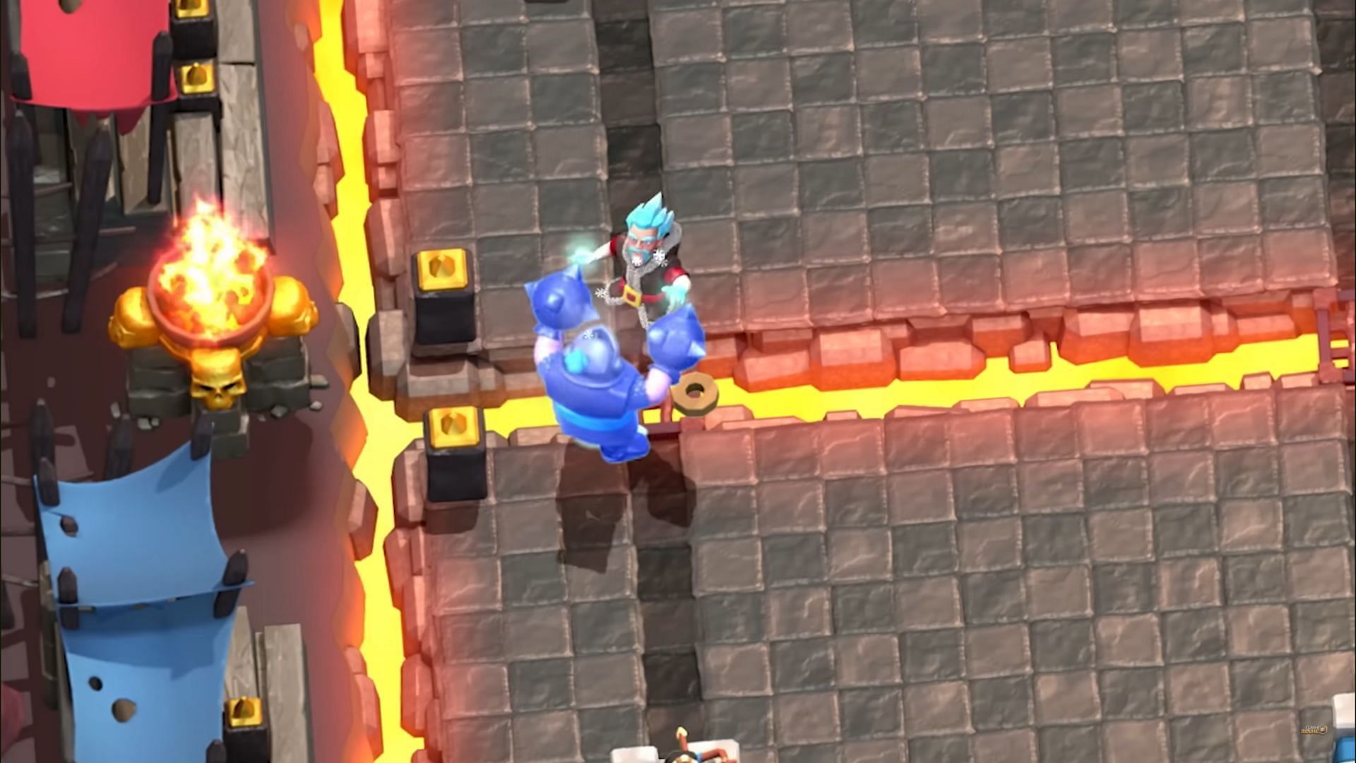 Mega Knight fighting the Ice Wizard (Image via Supercell)