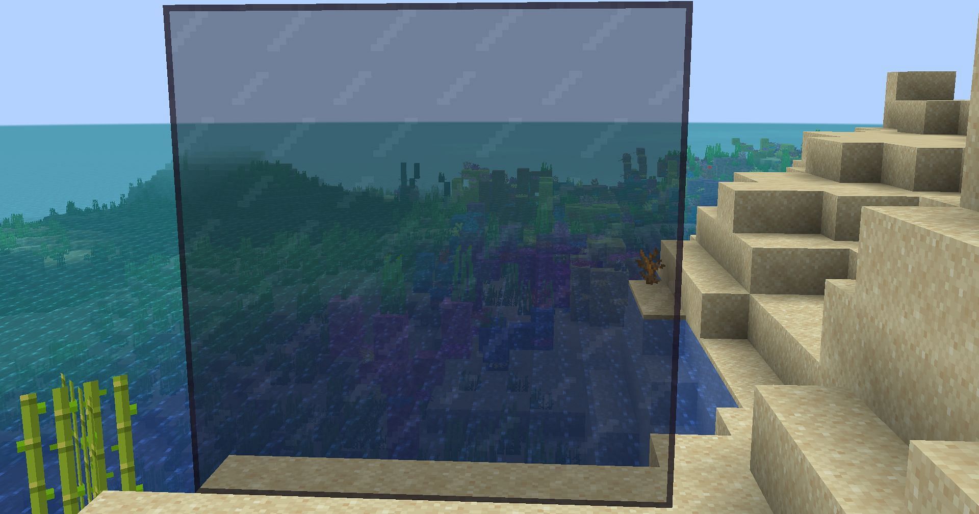 Continuity is best known for making glass look much cleaner (Image via Mojang)