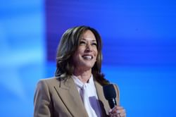 "God tier trolling"— Tan suit controversy explained as the internet reacts to Kamala Harris' wardrobe at DNC 2024