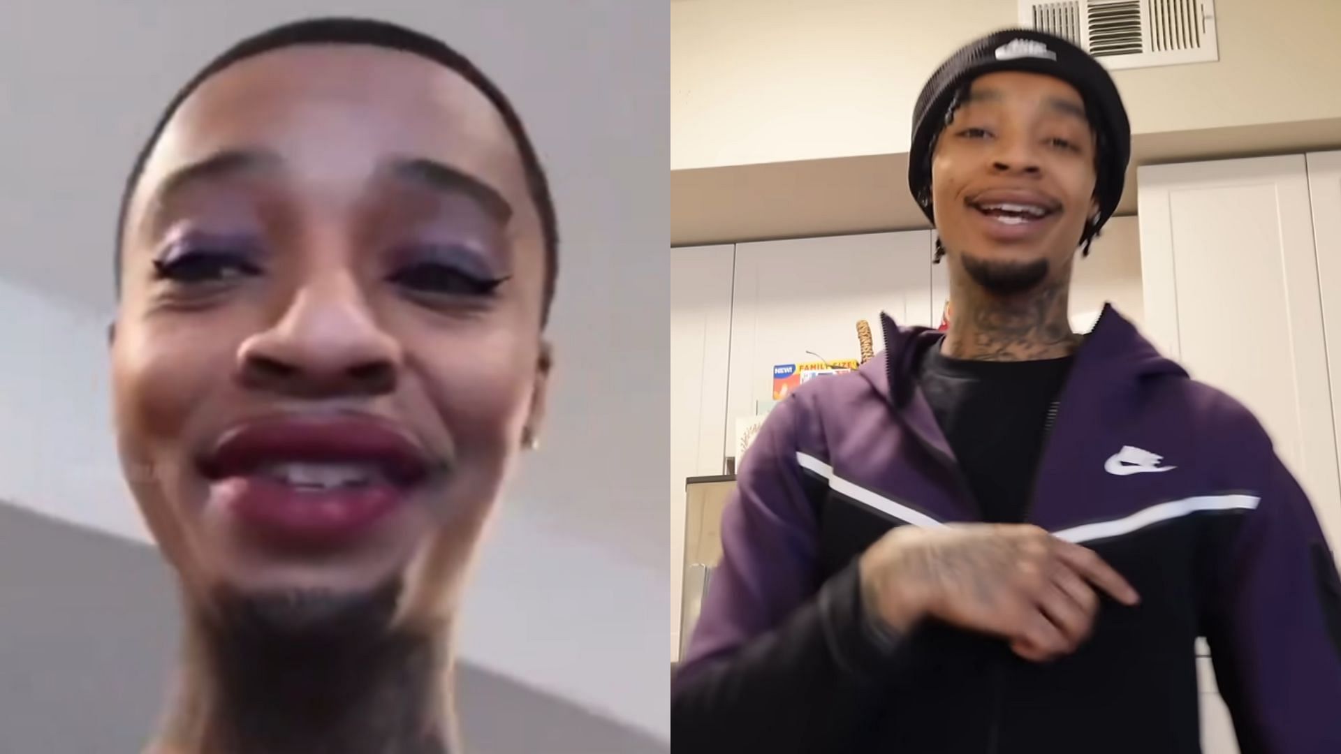 FlightReacts asked a fan to take down an edited video of him while threatening to take down their Instagram page (FearedBuck/X and FlightReacts/YouTube)