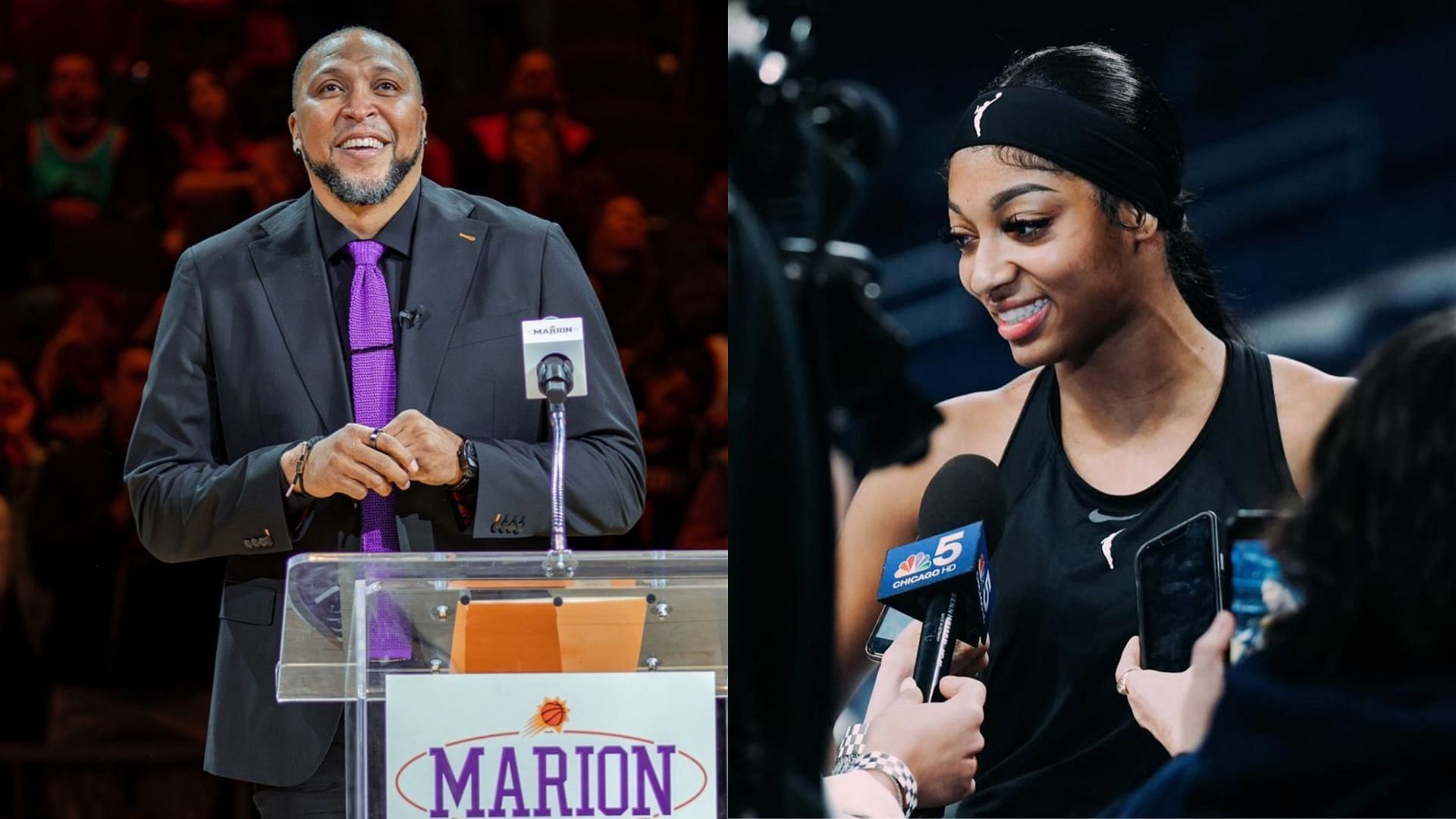 Angel Reese was compared to Shawn Marion by an NBA legend (Photos from Suns