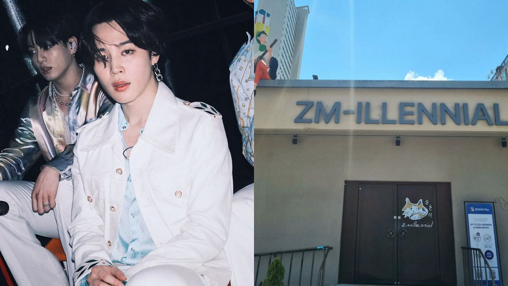 Why did BTS&rsquo; Jimin&rsquo;s rebrand cafe from MAGNATE To ZMILLENIAL? (Images via Instagram/@j.m and @zmillennial_cafe)