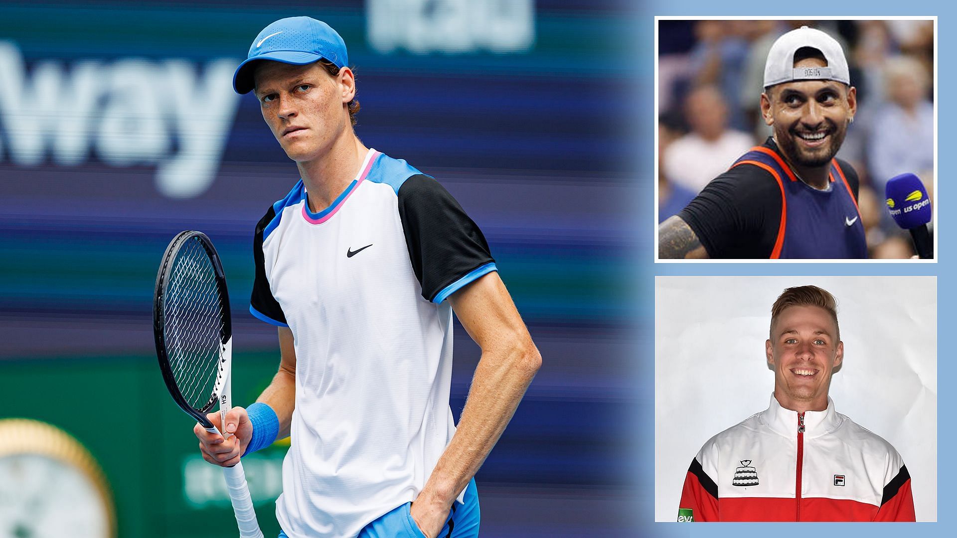 Jannik Sinner, Nick Kyrgios, Denis Shapovalov (Source: Getty)