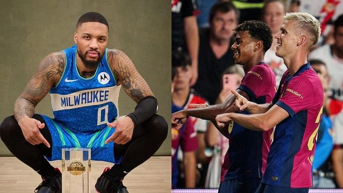 Damian Lillard salutes FC Barcelona's $120 million phenom for emulating 'Dame Time' celebration