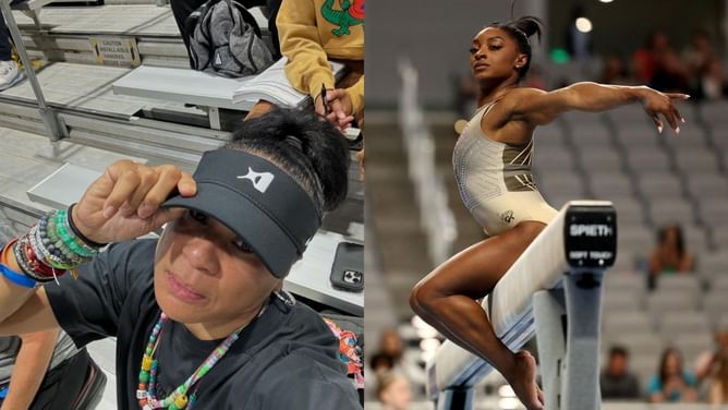 South Carolina HC Dawn Staley gives perfect reaction to Simone Biles’ historic gold medal win