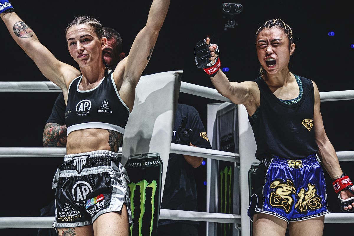 Amy Pirnie (left), Yu Yau Pui (right). [Photos via: ONE Championship]