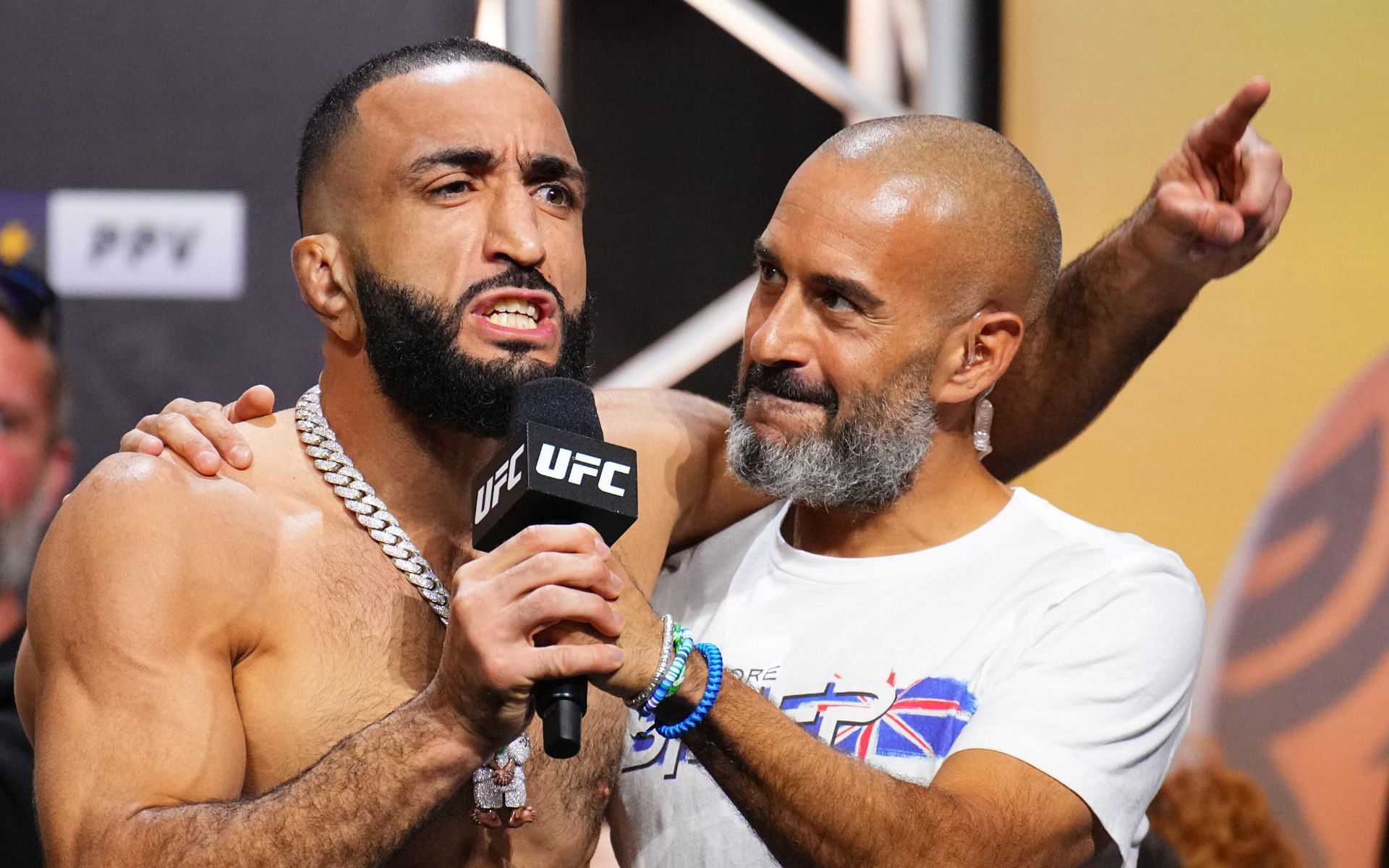 MMA personalities Belal Muhammad (left) and Jon Anik (right) have long been friends and business associates [Image courtesy: Getty Images]