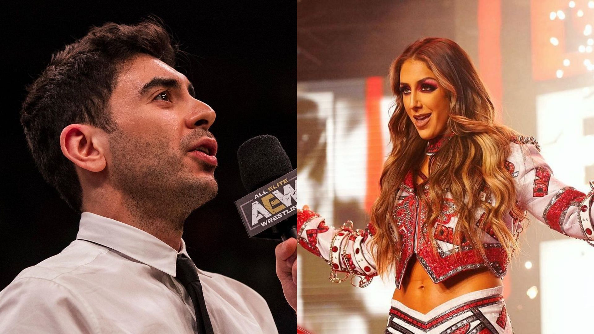 Tony Khan (left) and Britt Baker (right). (Image credits: Tony Khan