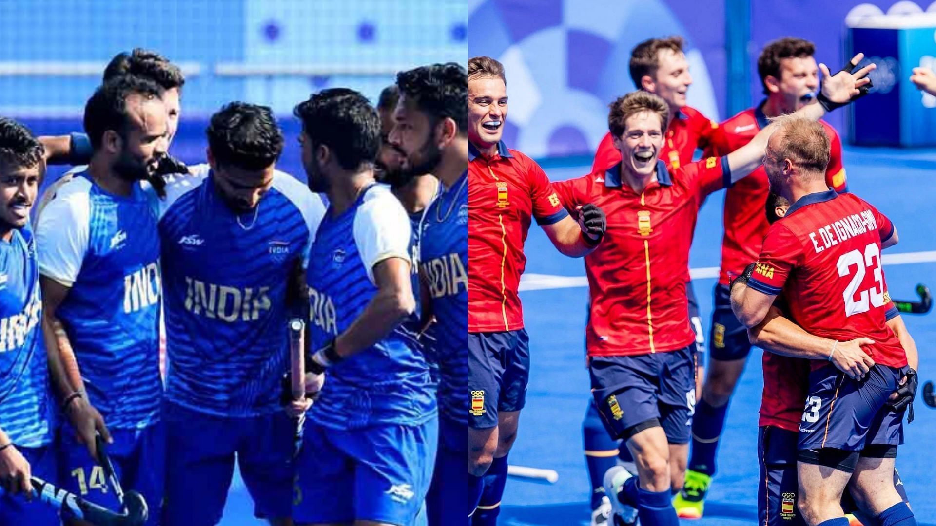 India will lock horns with Spain in the bronze medal game of Paris 2024 Olympics  (Source: @hockeyindia on Instagram &amp; Getty)