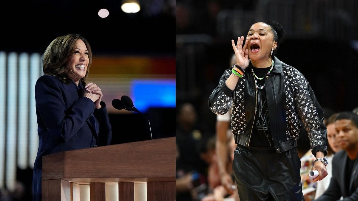 Dawn Staley, Kamala Harris (Image Credits: IMAGN)