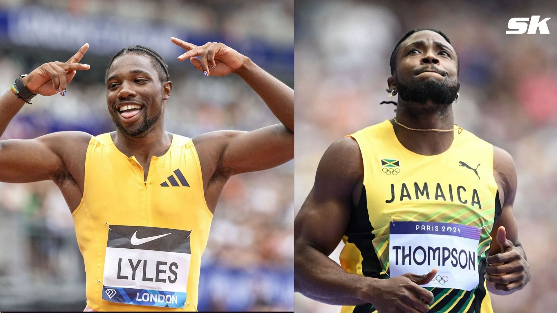 Noah Lyles and Kishane Thompson