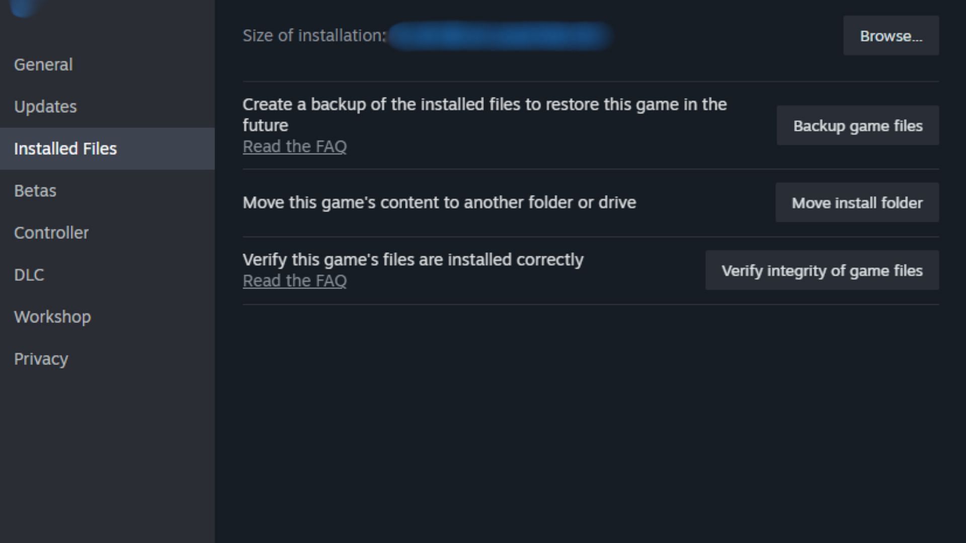 Overwatch 2 file integrity check via Steam (Image via Valve)