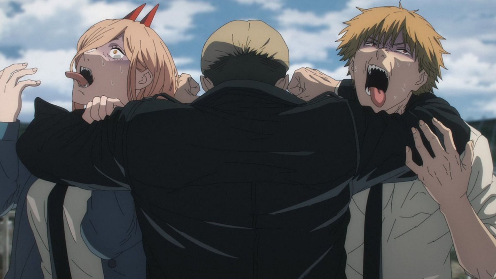 Power, Kishibe and Denji (Image via MAPPA)