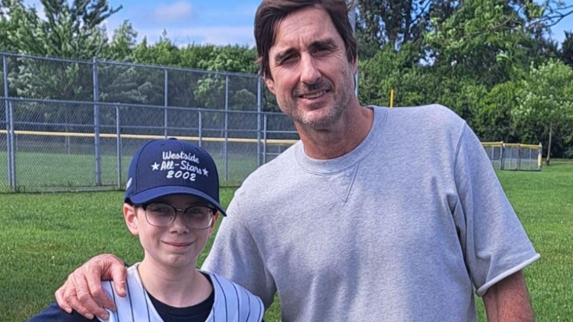 Luke Wilson and Nicholas Fry in You Gotta Believe (2024) (image via Well Go USA)