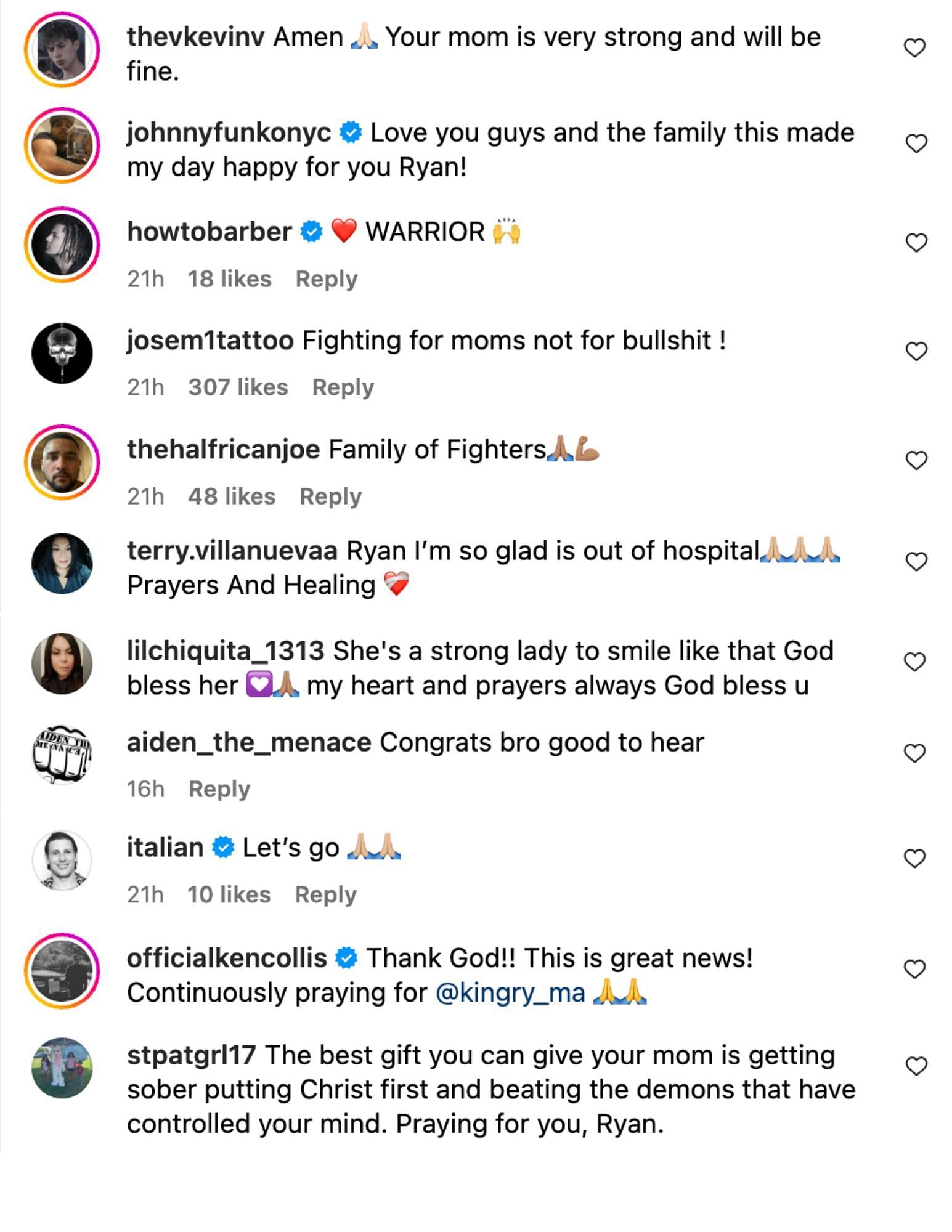 Fans react to Ryan Garcia's Instagram post. [Image courtesy: @kingryan on Instagram]