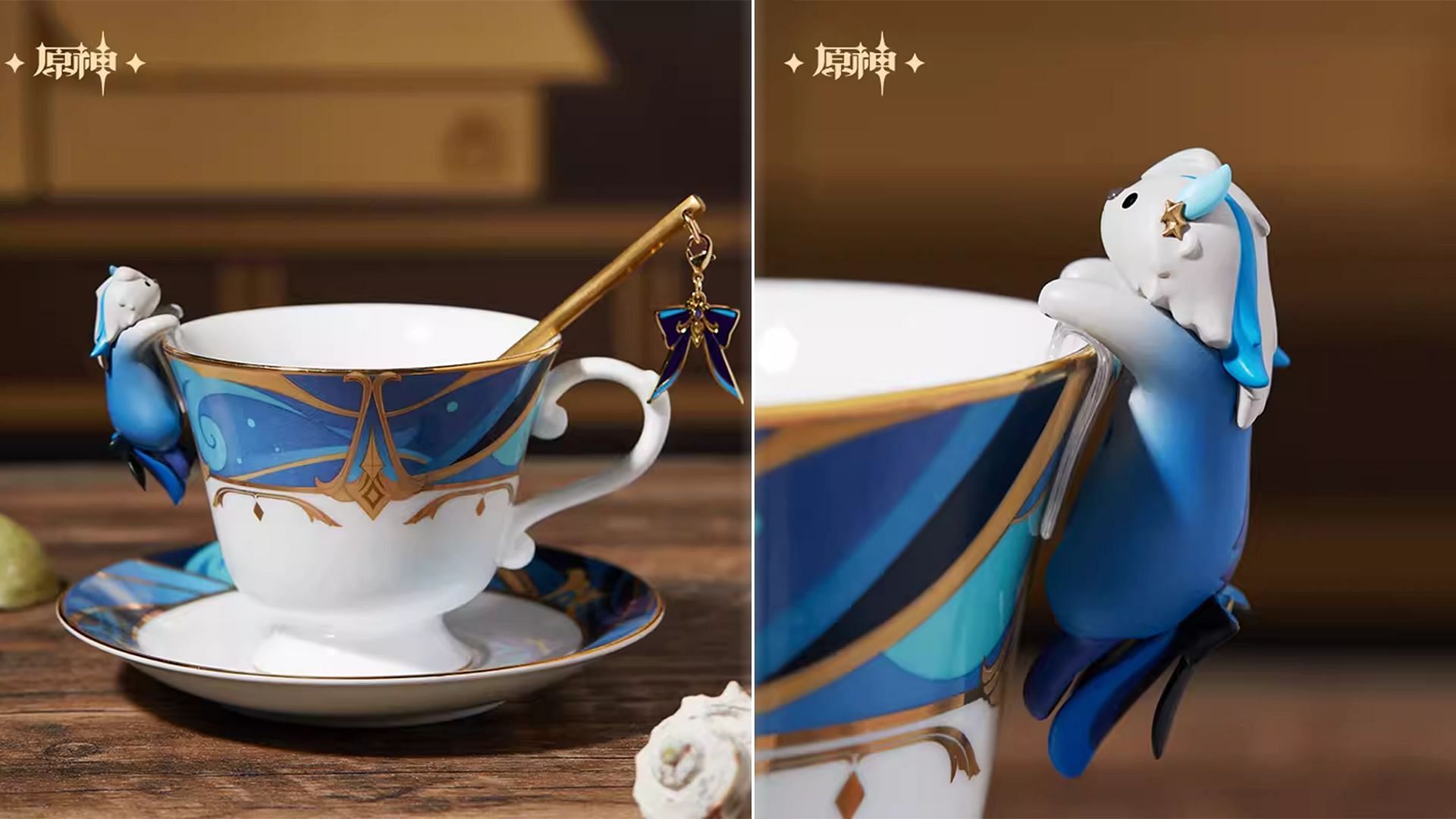 Teacup and otter figure from the Neuvillette-themed teacup set (Image via HoYoverse)