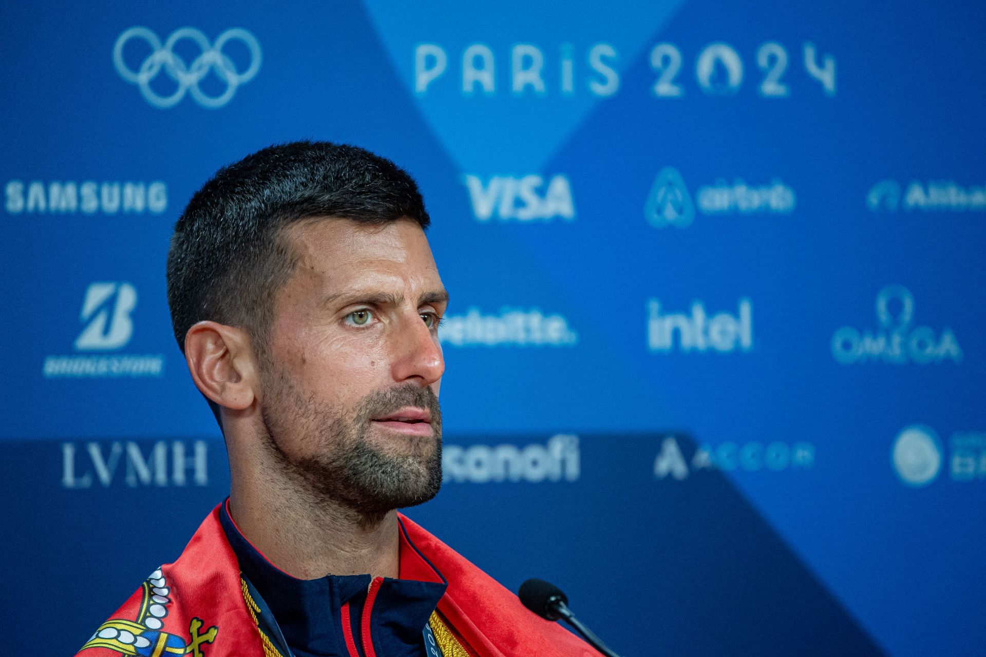 Novak Djokovic at the 2024 Paris Olympics (Source: Getty Images)