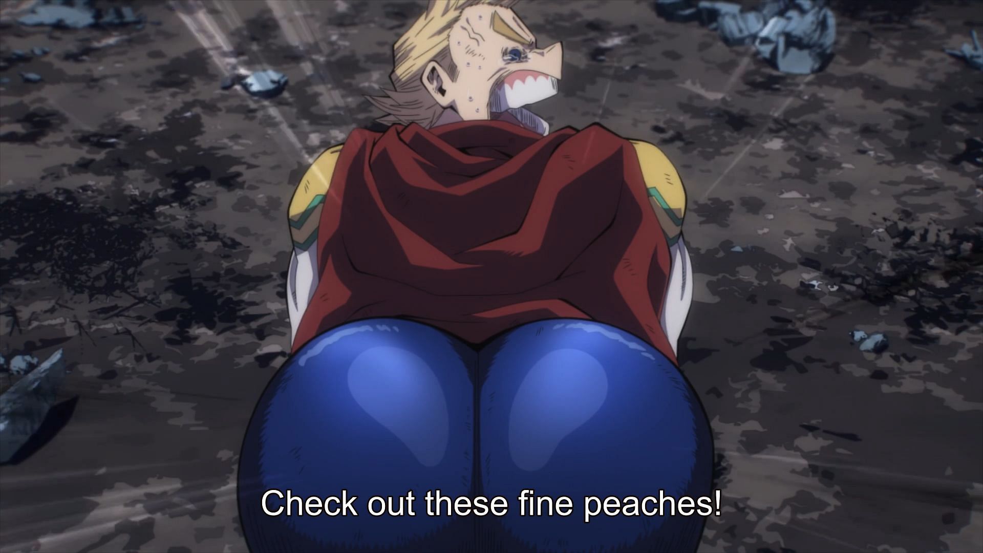 Togara distracts Shigaraki with his &quot;peaches&quot; (Image via Bones)