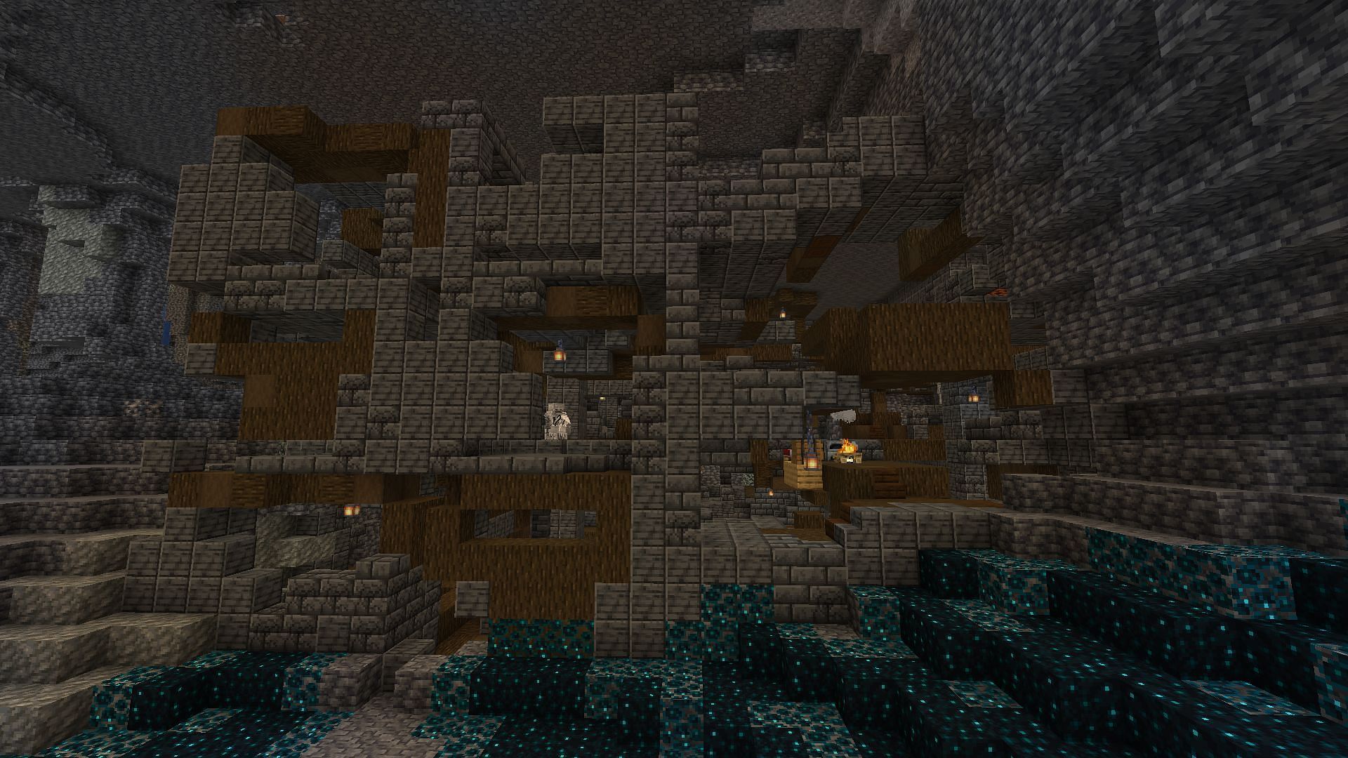 An overworld underground bastion, added with Repurposed Structures (Image via Mojang)