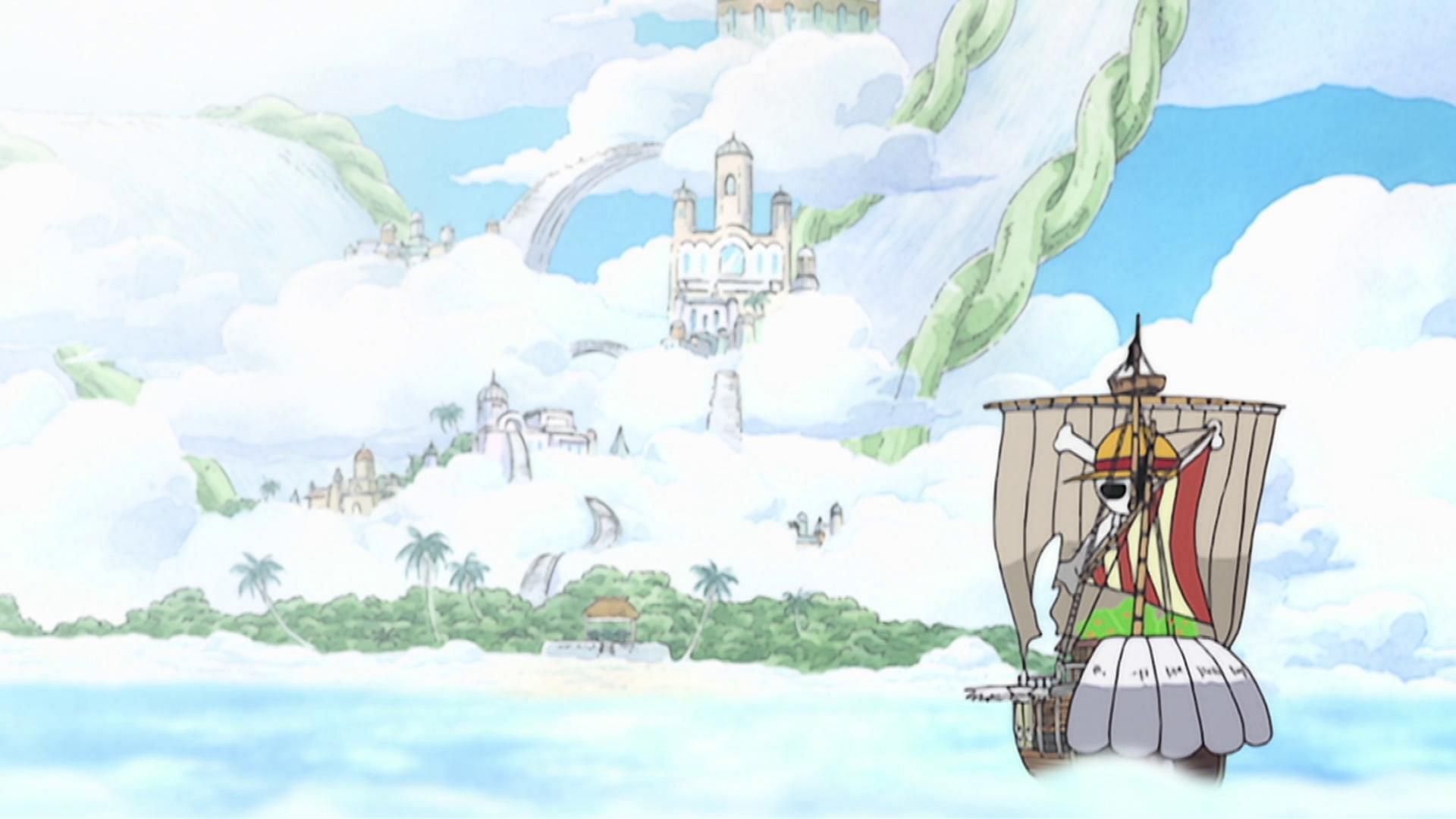 The Straw Hats in Skypiea (Image via Toei Animation)