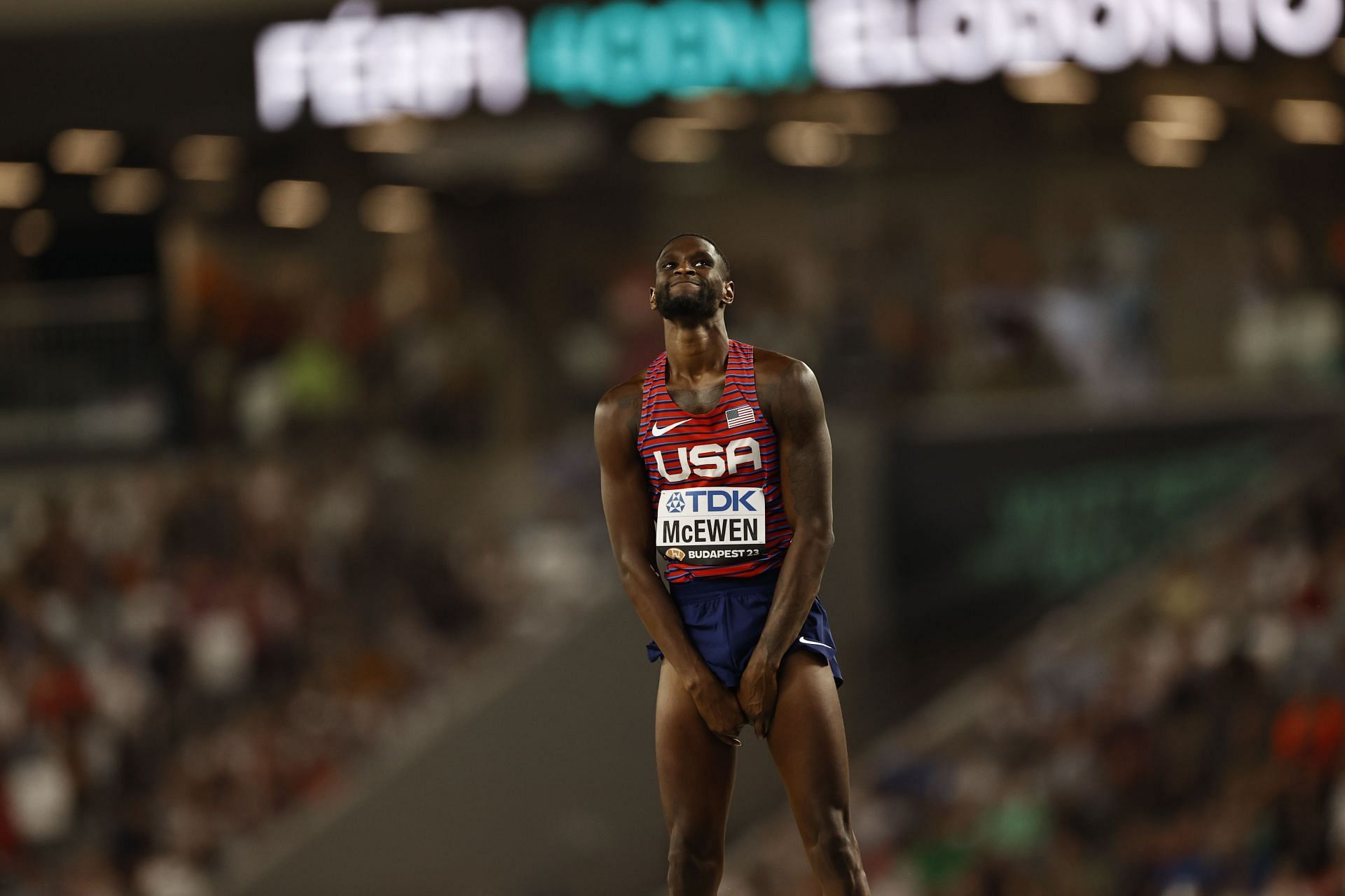 McEwen at the World Athletics Championships Budapest 2023 (Image via: Getty)