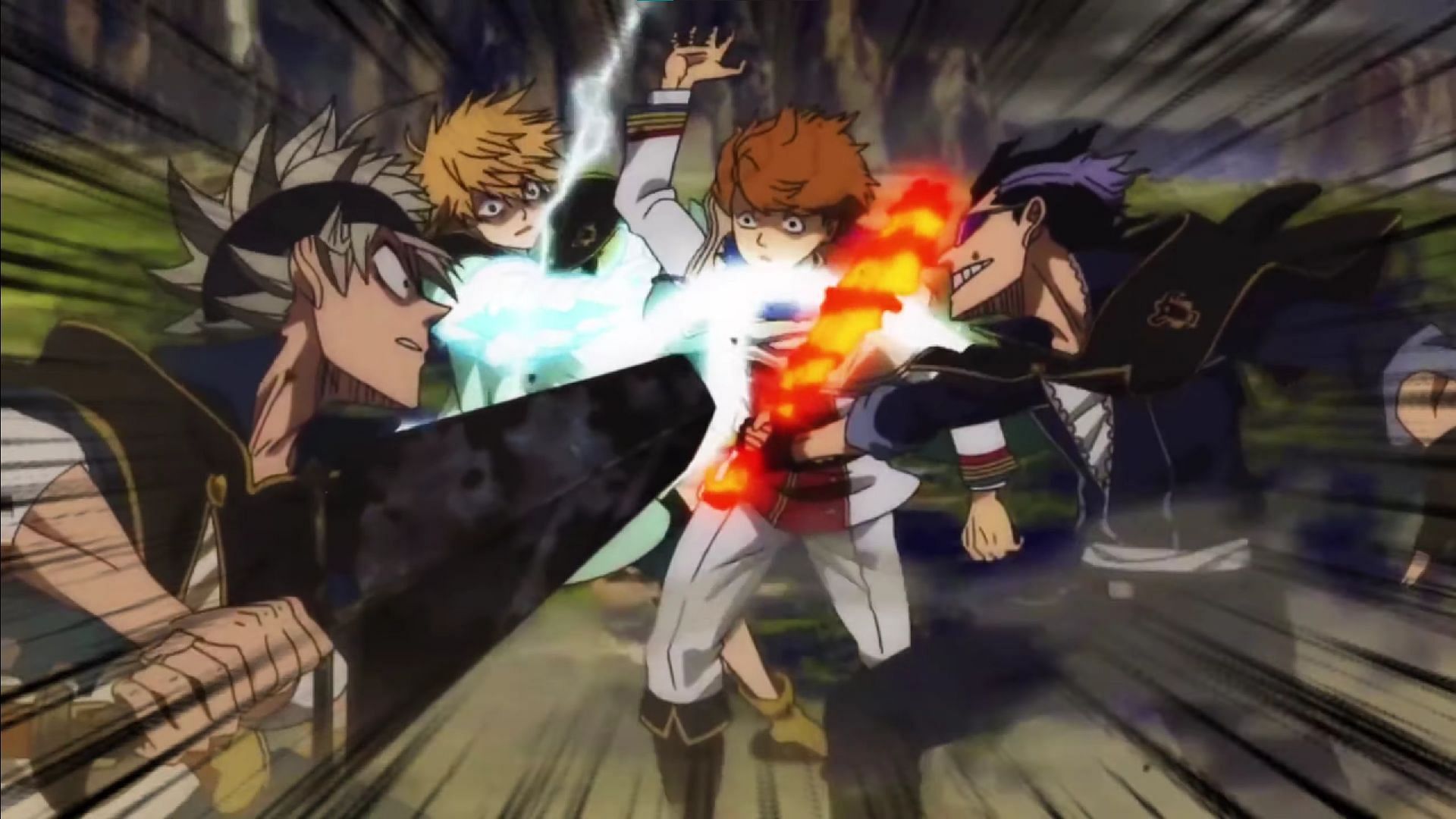 Best entrances in anime: Asta, Magna, and Luck confront Langris (Image via Studio Pierrot)