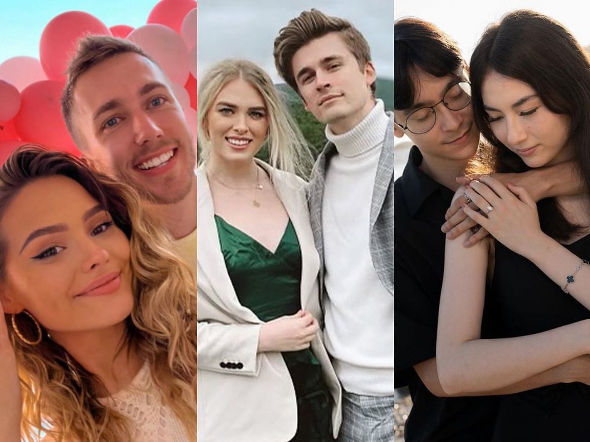 5 couples from the streaming world (Image via Instagram/Talia Mar, TenZ and YouTube/QTCinderella)