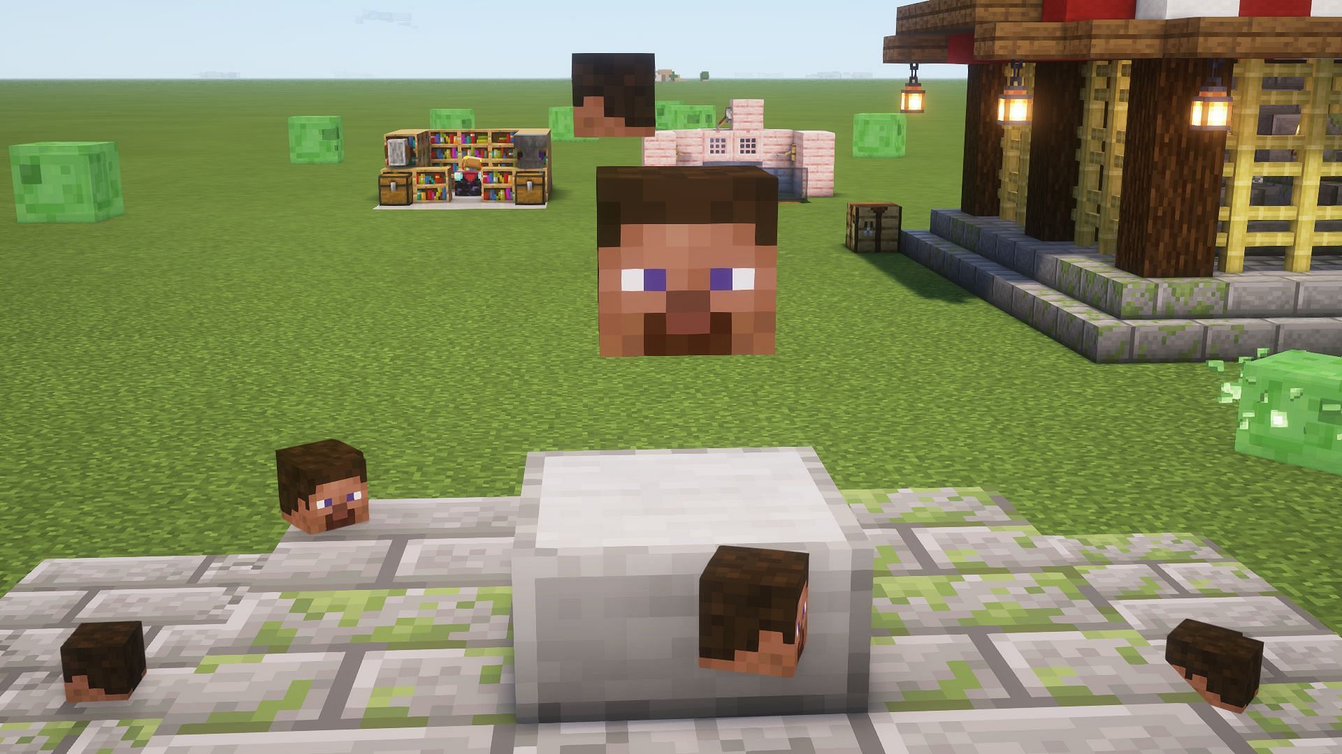 A group of default Steve heads (Image via Mojang Studios)