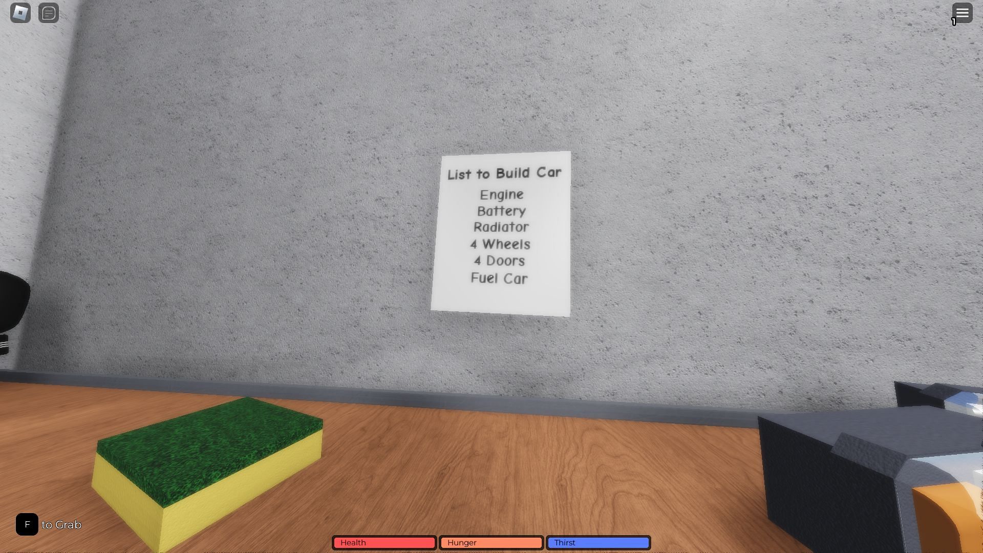 Building a car (Image via Roblox)