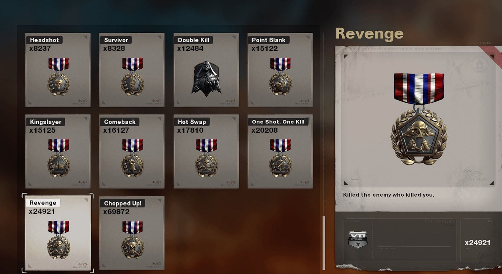 Medals, as seen in previous Call of Duty Black Ops games (Image via Activision)