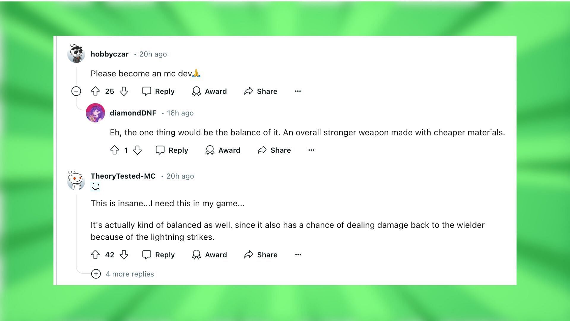 Players love the idea of copper mace (Image via Reddit/ctkrocks/Mojang Studios)