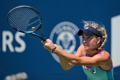 Elizabeth Mandlik in action at the National Bank Open (Picture: Getty)